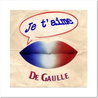 FRENCH KISS JETAIME DE GAULLE Posters and Art